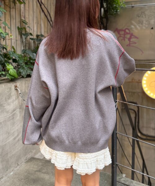 5W ゴワット ファイブダブル ロングネックニット エルボーパッチ グレー 1 Maison Margiela - 【Last1 L】 エルボーパッチセーター Gray | River