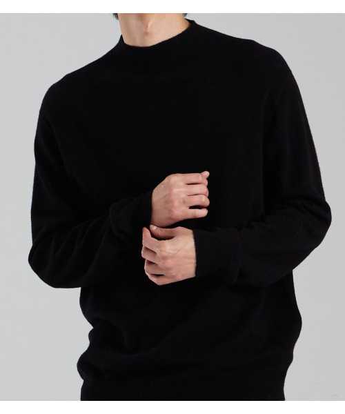 BUTTON SEOUL(ボタンソウル)の「ウールブレンドモックネックニット(ブラック)(ニット/セーター・メンズ・その他・MEDIUM/LARGE/X-LARGE)」の9枚目の写真