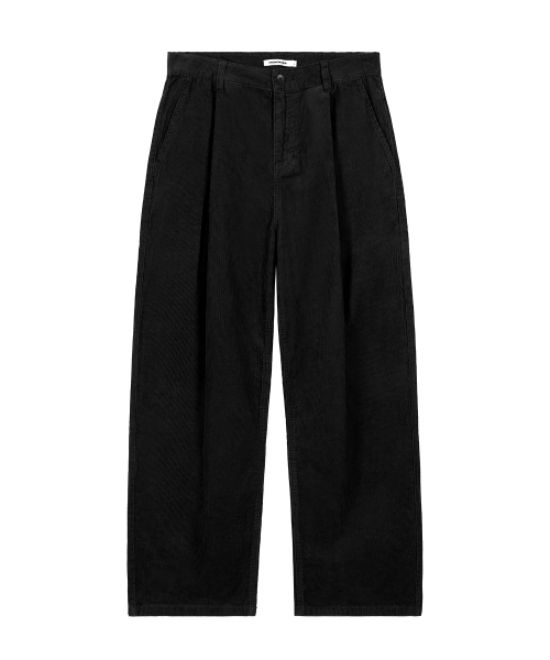 EXCONTAINER(エックスコンテナ)の「ワンタックワイドコーデュロイパンツ (ブラック)(その他パンツ・メンズ・その他・MEDIUM/LARGE/X-LARGE/SMALL)」の2枚目の写真