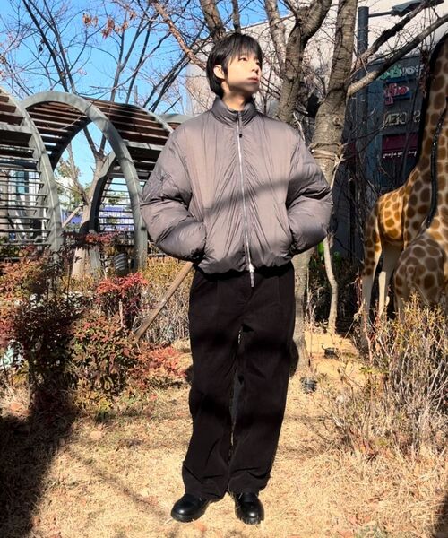 EXCONTAINER(エックスコンテナ)の「ワンタックワイドコーデュロイパンツ (ブラック)(その他パンツ・メンズ・その他・MEDIUM/LARGE/X-LARGE/SMALL)」の9枚目の写真