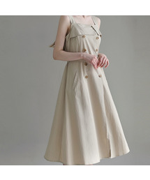 BLANCU（ブランユー）の「トレンチボタンドレス - ベージュ（ワンピース）」