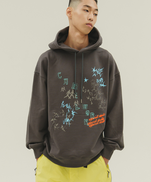 CAMEL WORK(キャメルワーク)の「イーストトゥウェスト フードパーカー(チャコール)(パーカー・メンズ・その他・MEDIUM/LARGE/X-LARGE)」の1枚目の写真
