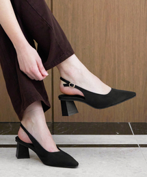 CESTI（セスティ）の「シルキー ブロック スリングバック (ブラック)（サンダル）」