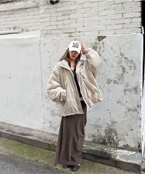 CENTAUR.KR（セントール）の「CENTAUR OVERSIZED PADDED JUMPER_LIGHT BEIGE（ダウンジャケット/コート・レディース・その他・F）」の7枚目の写真