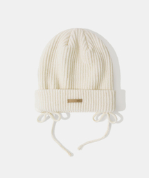 Diamond Layla（ダイアモンドレイラ）の「Baby Alpaca&Ramswool Comfort String Beanie B1 Pure Ivory（ニットキャップ/ビーニー）」