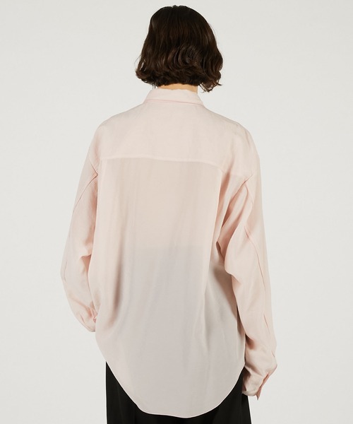 PRANK PROJECT(プランクプロジェクト)の「【2026Spring Pre-Order】コントラストトリムシアーシャツ / Contrast Trim Sheer Shirt(シャツ/ブラウス・レディース・ブラック/ベージュ/ピンク・FREE)」の17枚目の写真