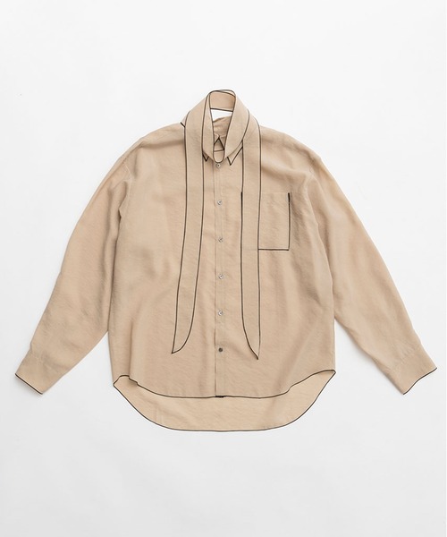 PRANK PROJECT(プランクプロジェクト)の「【2026Spring Pre-Order】コントラストトリムシアーシャツ / Contrast Trim Sheer Shirt(シャツ/ブラウス・レディース・ブラック/ベージュ/ピンク・FREE)」の21枚目の写真