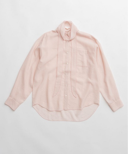 PRANK PROJECT(プランクプロジェクト)の「【2026Spring Pre-Order】コントラストトリムシアーシャツ / Contrast Trim Sheer Shirt(シャツ/ブラウス・レディース・ブラック/ベージュ/ピンク・FREE)」の20枚目の写真