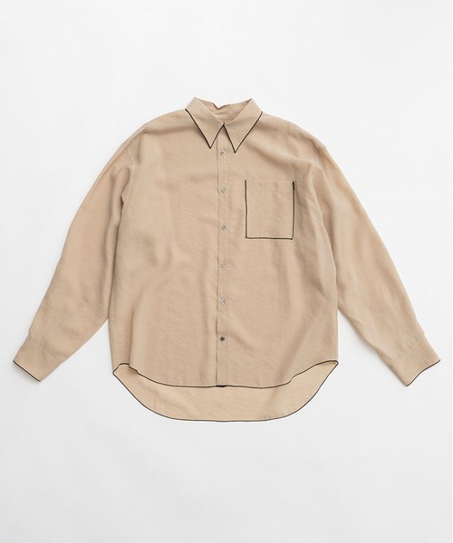 PRANK PROJECT(プランクプロジェクト)の「【2026Spring Pre-Order】コントラストトリムシアーシャツ / Contrast Trim Sheer Shirt(シャツ/ブラウス・レディース・ブラック/ベージュ/ピンク・FREE)」の22枚目の写真