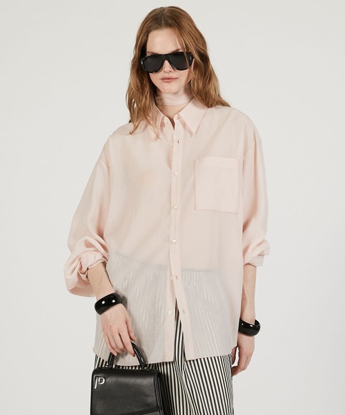 Pre-Order】コントラストトリムシアーシャツ / Contrast Trim Sheer 