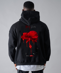 BEOM（ボム）の「NEW  Bloody Flower Overfit Hoodie [Black]（パーカー）」