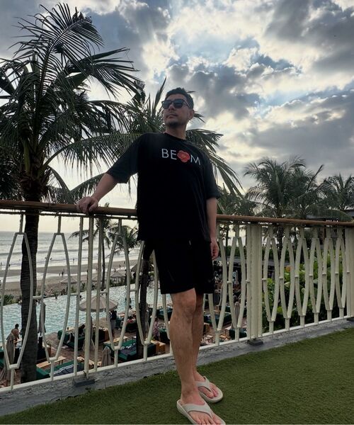 BEOM（ボム）の「NEWブラッディフラワーオーバーフィットフードティー[ブラック]（パーカー・メンズ・その他・1/2）」の3枚目の写真