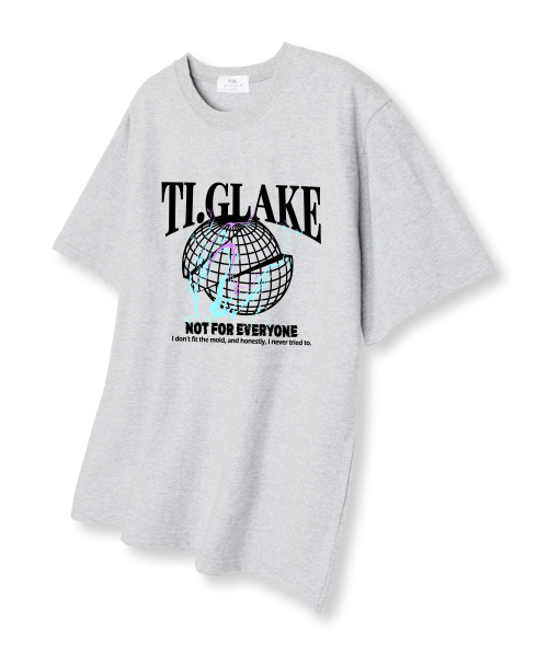 TI.GLAKE(ティーグレイク)の「ナットフォーエブリワン オーバーサイズ 半袖Tシャツ ライトグレー(Tシャツ/カットソー・メンズ・その他・LARGE/X-LARGE/XX-LARGE)」の1枚目の写真