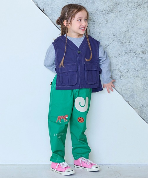 MARKEY'S（マーキーズ）の「ツイルプリントパンツ（その他パンツ・キッズ・オフホワイト/ネイビー/レッド/グリーン・100/95/90/80/150/140/130/120/110）」の7枚目の写真