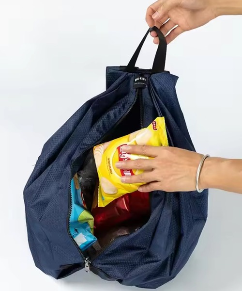 VIBGYOR（ヴィブジョー）の「LESRIRE/折りたたみリュック エコバッグ L9224（バックパック/リュック・レディース・ブラック/グレー/ピンク/ネイビー・FREE）」の12枚目の写真