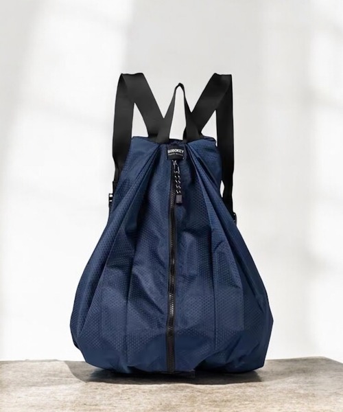 VIBGYOR（ヴィブジョー）の「LESRIRE/折りたたみリュック エコバッグ L9224（バックパック/リュック・レディース・ブラック/グレー/ピンク/ネイビー・FREE）」の13枚目の写真