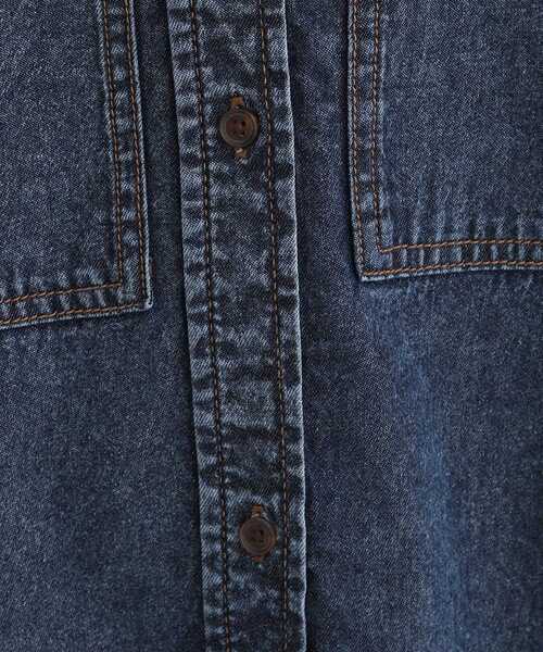 SHOO・LA・RUE（シューラルー）の「【洗濯機可/体型カバー】こなれ感をプラスする BIGポケットやわらかデニムシャツ（シャツ/ブラウス・レディース・ライトグレー/ブルー系その他/ライトブルー・03/02/01/04）」の7枚目の写真