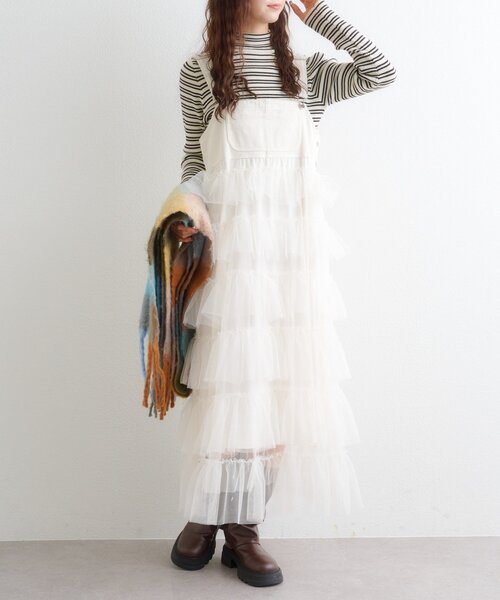 w closet（ダブルクローゼット）の「フリルティアードジャンスカ（ワンピース・レディース・レッド/ブラック/オフホワイト/ブラック系その他・FREE）」の6枚目の写真