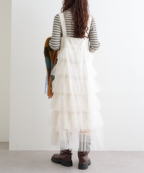 w closet（ダブルクローゼット）の「フリルティアードジャンスカ（ワンピース・レディース・レッド/ブラック/オフホワイト/ブラック系その他・FREE）」の9枚目の写真