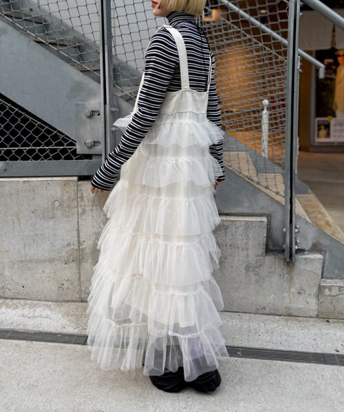 w closet（ダブルクローゼット）の「フリルティアードジャンスカ（ワンピース・レディース・レッド/ブラック/オフホワイト/ブラック系その他・FREE）」の12枚目の写真