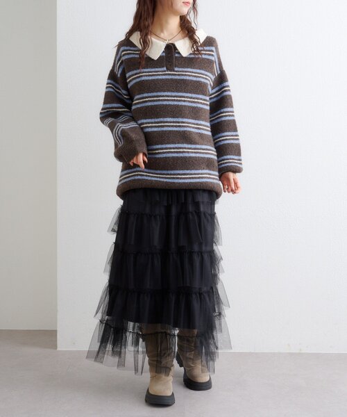 w closet（ダブルクローゼット）の「フリルティアードジャンスカ（ワンピース・レディース・レッド/ブラック/オフホワイト/ブラック系その他・FREE）」の18枚目の写真