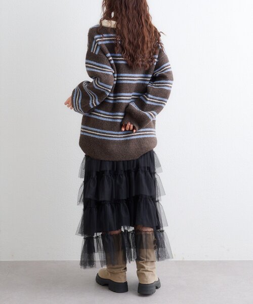 w closet（ダブルクローゼット）の「フリルティアードジャンスカ（ワンピース・レディース・レッド/ブラック/オフホワイト/ブラック系その他・FREE）」の21枚目の写真