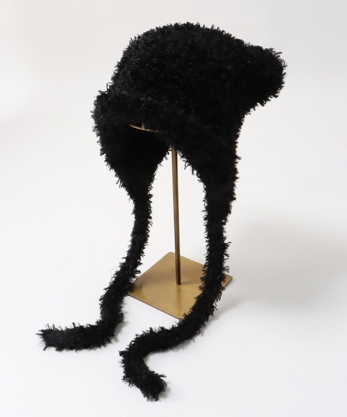 Three Four Time（ｽﾘｰﾌｫｰﾀｲﾑ）の「イヤーニット帽（ニットキャップ/ビーニー・レディース・ベージュ/ブラック・FREE）」の10枚目の写真