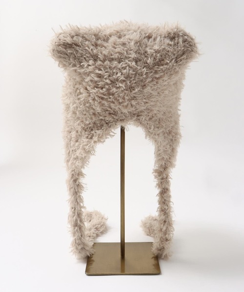 Three Four Time（ｽﾘｰﾌｫｰﾀｲﾑ）の「イヤーニット帽（ニットキャップ/ビーニー・レディース・ベージュ/ブラック・FREE）」の5枚目の写真