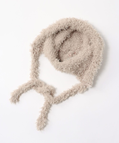 Three Four Time（ｽﾘｰﾌｫｰﾀｲﾑ）の「イヤーニット帽（ニットキャップ/ビーニー・レディース・ベージュ/ブラック・FREE）」の4枚目の写真