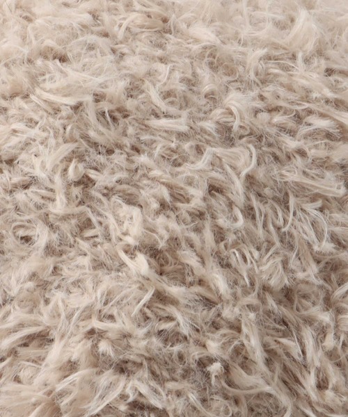 Three Four Time（ｽﾘｰﾌｫｰﾀｲﾑ）の「イヤーニット帽（ニットキャップ/ビーニー・レディース・ベージュ/ブラック・FREE）」の3枚目の写真