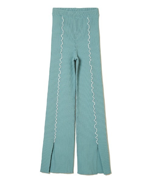 soduk(スドーク)の「【soduk】colored stitch slit knit trousers(その他パンツ・レディース・ブラック/ライトブルー・ONE SIZE)」の9枚目の写真