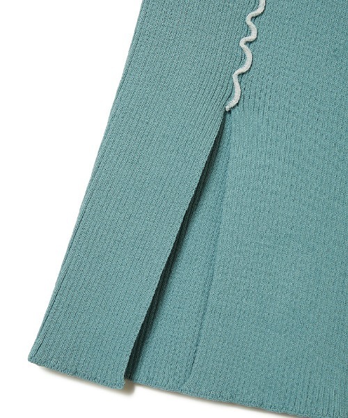 soduk(スドーク)の「【soduk】colored stitch slit knit trousers(その他パンツ・レディース・ブラック/ライトブルー・ONE SIZE)」の12枚目の写真