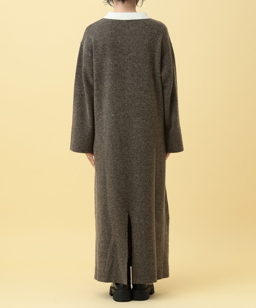 LEPSIM（レプシィム）の「【産前・産後対応】マタニティ／配色ポロニットワンピース　634331（マタニティウェア/グッズ・レディース・ブラック/ブラウン・FREE）」の19枚目の写真
