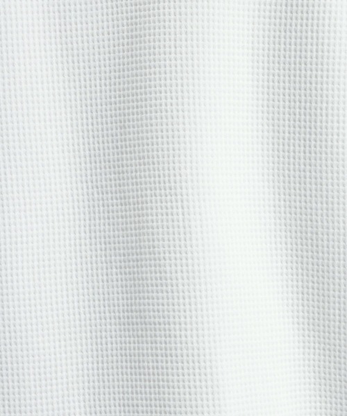BAYFLOW（ベイフロー）の「【抗菌防臭・UVカット】ワッフルロンＴ（Tシャツ/カットソー・メンズ・グリーン/オフホワイト/ブラック・MEDIUM/LARGE）」の7枚目の写真