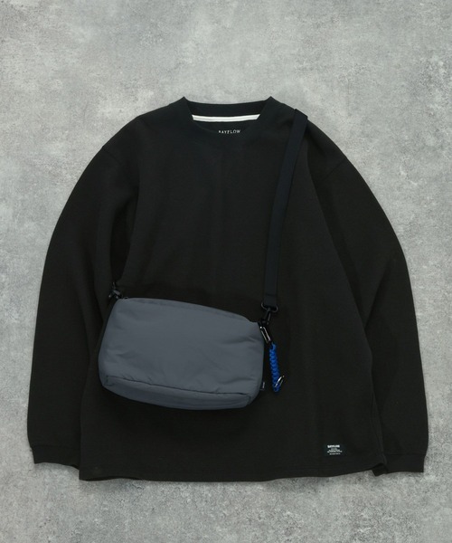 BAYFLOW（ベイフロー）の「【抗菌防臭・UVカット】ワッフルロンＴ（Tシャツ/カットソー・メンズ・グリーン/オフホワイト/ブラック・MEDIUM/LARGE）」の8枚目の写真