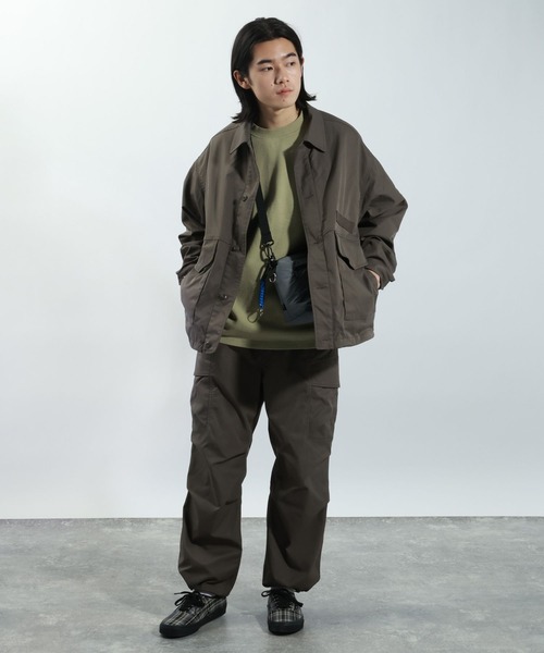 BAYFLOW（ベイフロー）の「【抗菌防臭・UVカット】ワッフルロンＴ（Tシャツ/カットソー・メンズ・グリーン/オフホワイト/ブラック・MEDIUM/LARGE）」の13枚目の写真