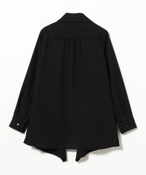 EFFE BEAMS(エッフェビームス)の「ROOM NO.8 BLACK / ドレープ シャツ ジャケット(テーラードジャケット・レディース・ブラック・ONE SIZE)」の6枚目の写真