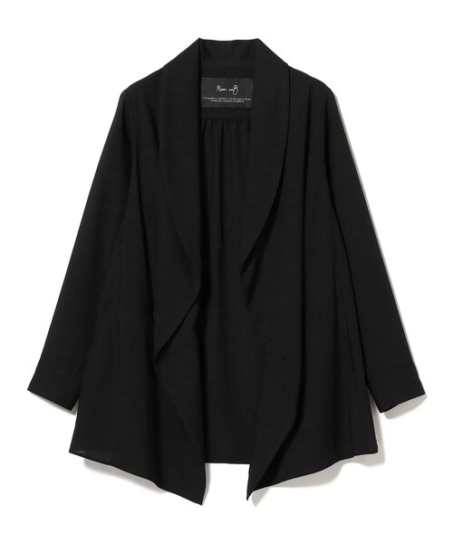 EFFE BEAMS(エッフェビームス)の「ROOM NO.8 BLACK / ドレープ シャツ ジャケット(テーラードジャケット・レディース・ブラック・ONE SIZE)」の7枚目の写真