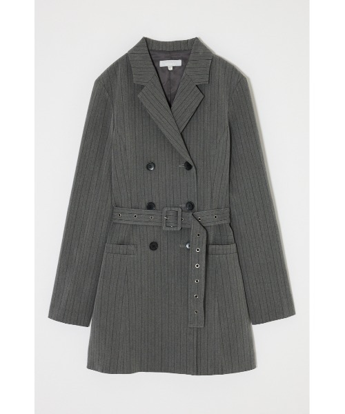 MOUSSY（マウジー）の「DOUBLE BREASTED BLAZER ミニワンピース（ワンピース・レディース・ブラック系その他/ベージュ/グレー系その他・1/2）」の6枚目の写真