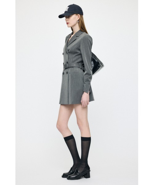 MOUSSY（マウジー）の「DOUBLE BREASTED BLAZER ミニワンピース（ワンピース・レディース・ブラック系その他/ベージュ/グレー系その他・1/2）」の13枚目の写真
