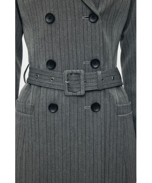 MOUSSY（マウジー）の「DOUBLE BREASTED BLAZER ミニワンピース（ワンピース・レディース・ブラック系その他/ベージュ/グレー系その他・1/2）」の19枚目の写真