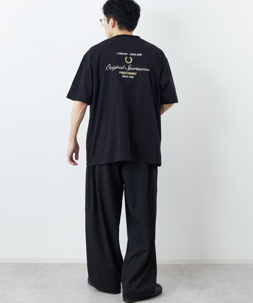 FRED PERRY（フレッドペリー）の「[FRED PERRY/フレッドペリー] 別注 ORIGINAL SPORTSWEAR バック刺繍ロゴTシャツ（Tシャツ/カットソー・レディース・ブラック/ホワイト・L/M/S）」の6枚目の写真