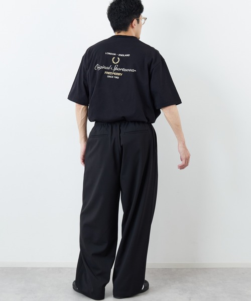 FRED PERRY（フレッドペリー）の「[FRED PERRY/フレッドペリー] 別注 ORIGINAL SPORTSWEAR バック刺繍ロゴTシャツ（Tシャツ/カットソー・レディース・ブラック/ホワイト・L/M/S）」の7枚目の写真
