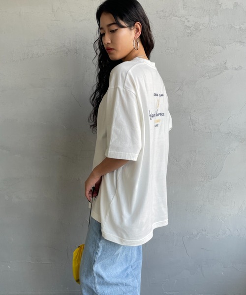 FRED PERRY（フレッドペリー）の「[FRED PERRY/フレッドペリー] 別注 ORIGINAL SPORTSWEAR バック刺繍ロゴTシャツ（Tシャツ/カットソー・レディース・ブラック/ホワイト・L/M/S）」の13枚目の写真