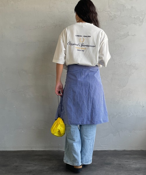 FRED PERRY（フレッドペリー）の「[FRED PERRY/フレッドペリー] 別注 ORIGINAL SPORTSWEAR バック刺繍ロゴTシャツ（Tシャツ/カットソー・レディース・ブラック/ホワイト・L/M/S）」の3枚目の写真