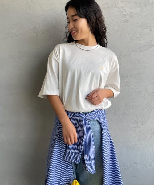 FRED PERRY（フレッドペリー）の「[FRED PERRY/フレッドペリー] 別注 ORIGINAL SPORTSWEAR バック刺繍ロゴTシャツ（Tシャツ/カットソー・レディース・ブラック/ホワイト・L/M/S）」の8枚目の写真