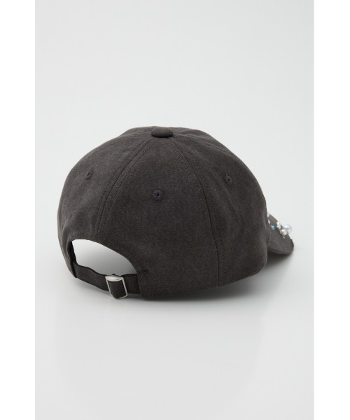 SLY（スライ）の「【2026SS新作】LOGO BIJOU CAP ロゴビジュー キャップ（キャップ・レディース・ライトブラック/カーキ・FREE）」の4枚目の写真