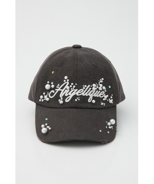 SLY（スライ）の「【2026SS新作】LOGO BIJOU CAP ロゴビジュー キャップ（キャップ・レディース・ライトブラック/カーキ・FREE）」の5枚目の写真