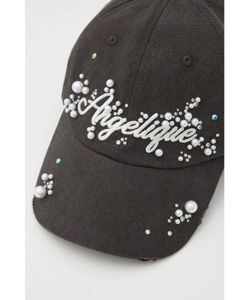 SLY（スライ）の「【2026SS新作】LOGO BIJOU CAP ロゴビジュー キャップ（キャップ・レディース・ライトブラック/カーキ・FREE）」の7枚目の写真