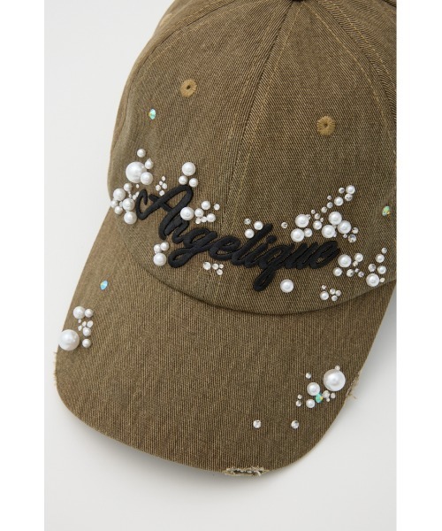 SLY（スライ）の「【2026SS新作】LOGO BIJOU CAP ロゴビジュー キャップ（キャップ・レディース・ライトブラック/カーキ・FREE）」の16枚目の写真